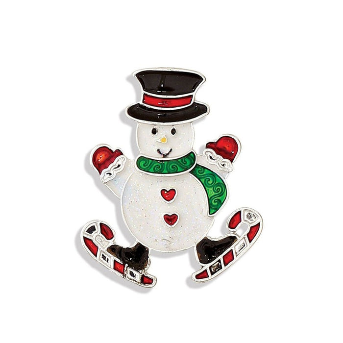 Periwinkle by Barlow : Jolly Snowmen on Candy Cane Skates - Pin - Periwinkle by Barlow : Jolly Snowmen on Candy Cane Skates - Pin