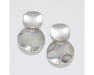 Periwinkle by Barlow : Matte and polished Silver Rounds - Earrings - Periwinkle by Barlow : Matte and polished Silver Rounds - Earrings