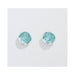 Periwinkle by Barlow : Matte Silver with Aqua Enamel- Earrings - Periwinkle by Barlow : Matte Silver with Aqua Enamel- Earrings