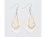 Periwinkle by Barlow : Matte two - tone hammered layers - Earrings - Periwinkle by Barlow : Matte two - tone hammered layers - Earrings