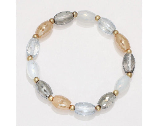 Periwinkle by Barlow : Neutral faceted beads - Bracelet - Periwinkle by Barlow : Neutral faceted beads - Bracelet