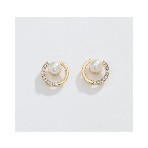 Periwinkle by Barlow :Pearls with Gold Ring and Crystals - Earrings - Periwinkle by Barlow :Pearls with Gold Ring and Crystals - Earrings