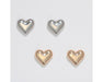 Periwinkle by Barlow : Polished Silver and Gold Hearts - Earrings (Set of 2 Pairs) - Periwinkle by Barlow : Polished Silver and Gold Hearts - Earrings (Set of 2 Pairs)