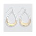 Periwinkle by Barlow : Polished Two - Tone Overlay Teardrops - Earrings - Periwinkle by Barlow : Polished Two - Tone Overlay Teardrops - Earrings