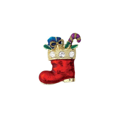 Periwinkle by Barlow : Santa's Boot with Crystals - Pin - Periwinkle by Barlow : Santa's Boot with Crystals - Pin