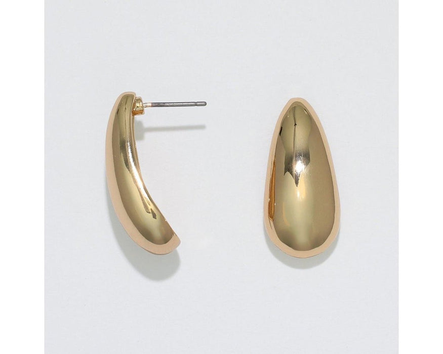 Periwinkle by Barlow : Sculpted high polished gold Drops - Earrings - Periwinkle by Barlow : Sculpted high polished gold Drops - Earrings