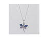 Periwinkle by Barlow : Silver Dragonfly with Blue and Violet Crystals - Necklace - Periwinkle by Barlow : Silver Dragonfly with Blue and Violet Crystals - Necklace