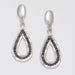 Periwinkle by Barlow : Silver drops with gray crystals - Earrings - Periwinkle by Barlow : Silver drops with gray crystals - Earrings