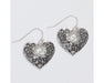 Periwinkle by Barlow : Silver Hearts with Scroll Detail - Earrings - Periwinkle by Barlow : Silver Hearts with Scroll Detail - Earrings