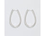 Periwinkle by Barlow : Silver oval hoops Earrings - Periwinkle by Barlow : Silver oval hoops Earrings