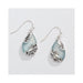 Periwinkle by Barlow : Soft blue resin drop with silver filigree Earrings - Periwinkle by Barlow : Soft blue resin drop with silver filigree Earrings