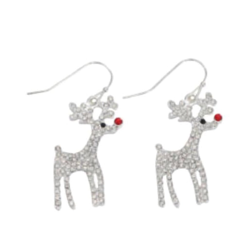 Periwinkle by Barlow : Sparkling Crystal Rudolphs - Earrings - Periwinkle by Barlow : Sparkling Crystal Rudolphs - Earrings