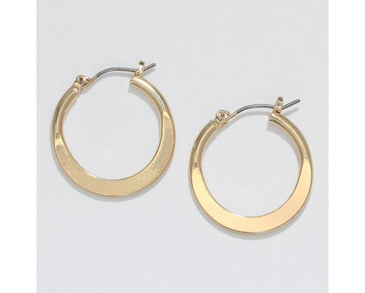 Periwinkle by Barlow : Tapered Gold Hoops - Earrings - Periwinkle by Barlow : Tapered Gold Hoops - Earrings