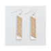 Periwinkle by Barlow : Two-Tone Filigree Rectangless- Earrings - Periwinkle by Barlow : Two-Tone Filigree Rectangless- Earrings