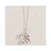 Periwinkle by Barlow : Two-Tone Hammered Flower - Necklace - Periwinkle by Barlow : Two-Tone Hammered Flower - Necklace