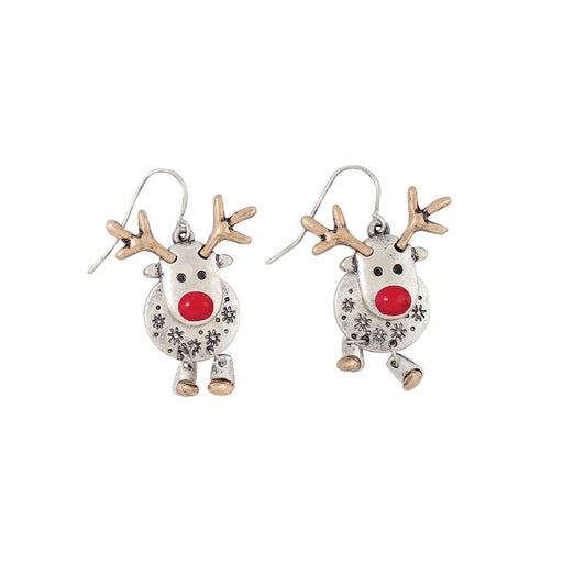 Periwinkle by Barlow : Two - Tone Rudolph - Earrings - Periwinkle by Barlow : Two - Tone Rudolph - Earrings