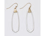 Periwinkle by Barlow : Two - tone textured open Drops - Earrings - Periwinkle by Barlow : Two - tone textured open Drops - Earrings