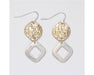 Periwinkle by Barlow : Two - tone textured shapes - Earrings - Periwinkle by Barlow : Two - tone textured shapes - Earrings