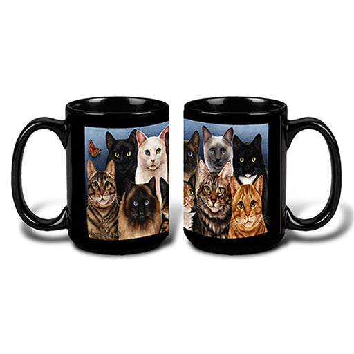 Pet Gift USA : Cat Menagerie - My Faithful Friends Mug 15oz - Pet Gift USA : Cat Menagerie - My Faithful Friends Mug 15oz