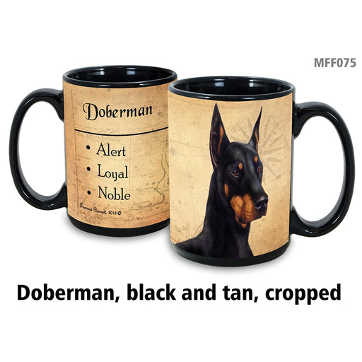 Pet Gift USA : Doberman - Cropped Black & Tan - My Faithful Friends Mug 15oz - Pet Gift USA : Doberman - Cropped Black & Tan - My Faithful Friends Mug 15oz