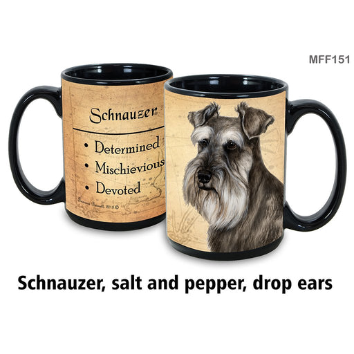 Pet Gift USA : Schnauzer Uncropped - My Faithful Friends Mug 15oz - Pet Gift USA : Schnauzer Uncropped - My Faithful Friends Mug 15oz