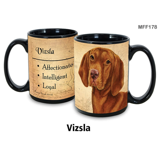 Pet Gift USA : Vizsla - Black & White - My Faithful Friends Mug 15oz - Pet Gift USA : Vizsla - Black & White - My Faithful Friends Mug 15oz