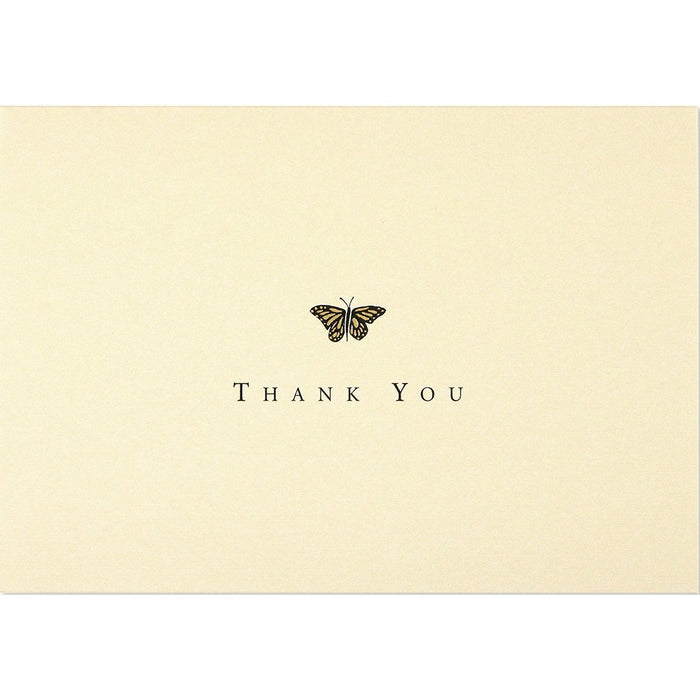 Peter Pauper Press : Thank You Notes - Gold Butterfly - Peter Pauper Press : Thank You Notes - Gold Butterfly