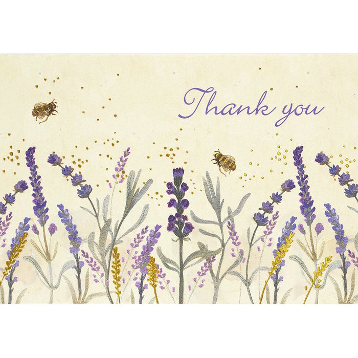 Peter Pauper Press : Thank You Notes - Lavender & Honey - Peter Pauper Press : Thank You Notes - Lavender & Honey