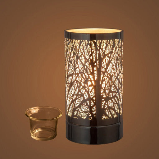 Peterson Artwares : 7" Touch Lamp - Electric Candle Essential Oil and WAX Burner - Metal Forest - Peterson Artwares : 7" Touch Lamp - Electric Candle Essential Oil and WAX Burner - Metal Forest