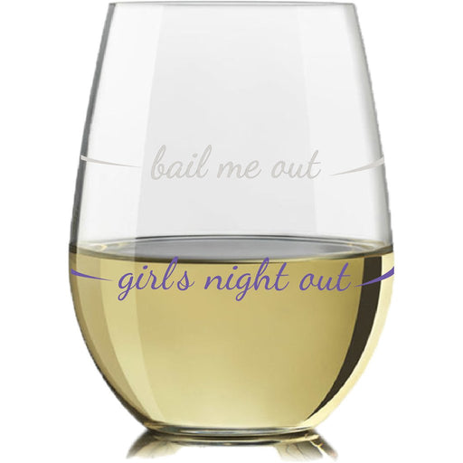 Pourtions : Stemless Wine Glass - "Bail Me Out" - Pourtions : Stemless Wine Glass - "Bail Me Out"