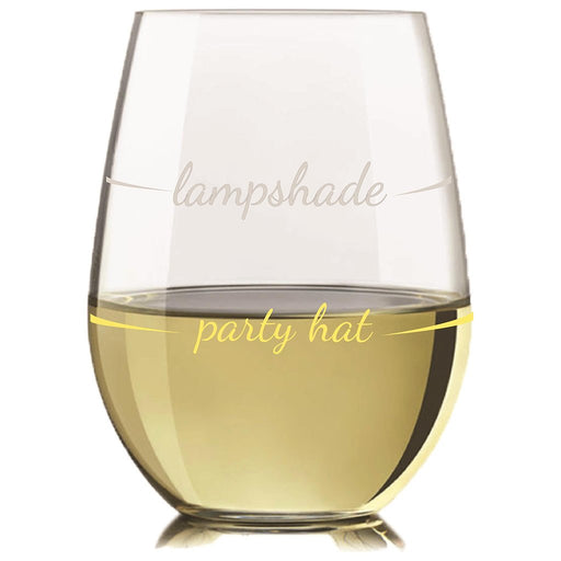 Pourtions : Stemless Wine Glass - "Lampshade" - Pourtions : Stemless Wine Glass - "Lampshade"