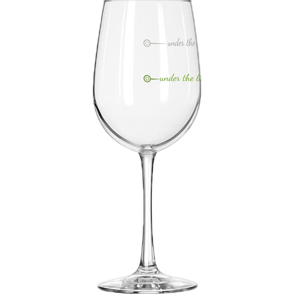 Pourtions : Stemmed Wine Glass - Under The Table - Annies Hallmark and