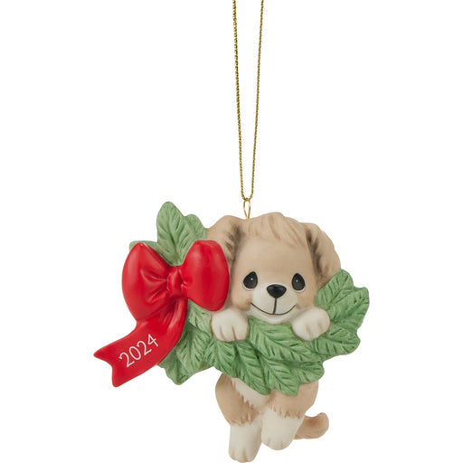 Precious Moments : Hanging Out For The Holidays 2024 Dated Dog Ornament - Precious Moments : Hanging Out For The Holidays 2024 Dated Dog Ornament