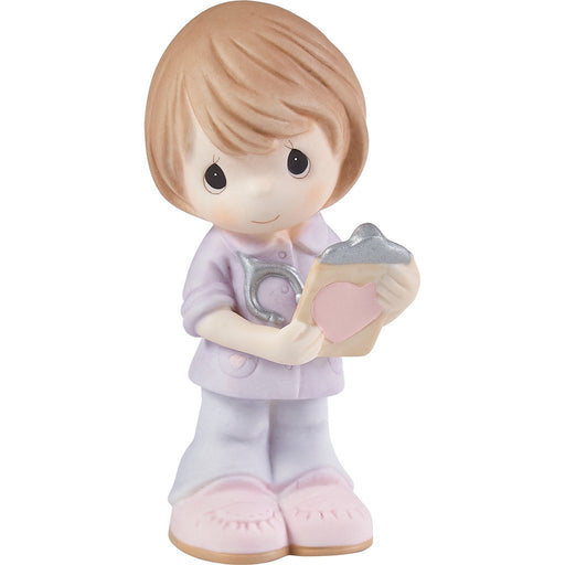 Precious Moments : Heart Of Gold, Bisque Porcelain Figurine - Precious Moments : Heart Of Gold, Bisque Porcelain Figurine