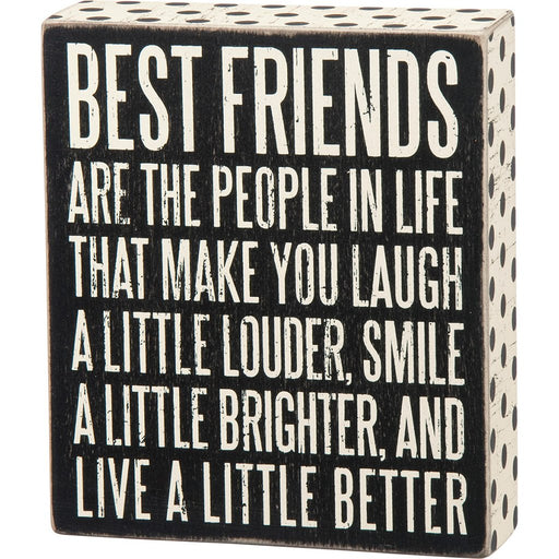 Primitives By Kathy : Best Friends Box Sign - Primitives By Kathy : Best Friends Box Sign