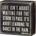 Primitives By Kathy : Dance In The Rain Box Sign - Primitives By Kathy : Dance In The Rain Box Sign