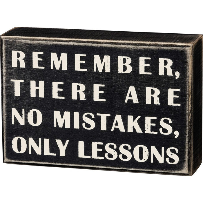 Primitives By Kathy : No Mistakes Box Sign - Primitives By Kathy : No Mistakes Box Sign