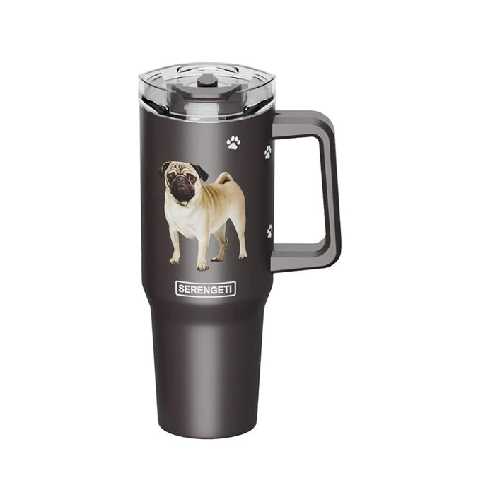 E & S Pets : Pug Serengeti 40oz Stainless Steel Ultimate Tumbler