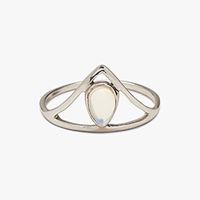 Pura Vida : Chevron Stone Ring - Silver - Pura Vida : Chevron Stone Ring - Silver