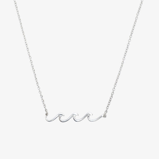 Pura Vida : Delicate Wave Necklace - Silver - Pura Vida : Delicate Wave Necklace - Silver