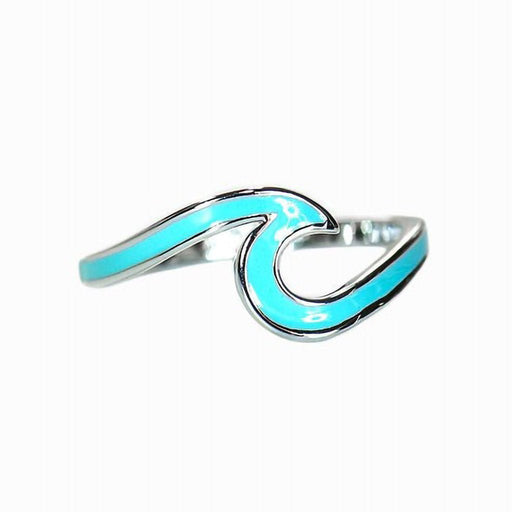 Pura Vida : Enamel Wave Ring - Silver - Pura Vida : Enamel Wave Ring - Silver