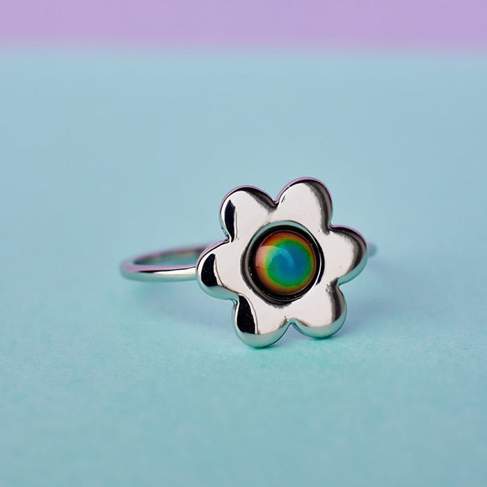 Pura Vida : Mood Flower Ring - Silver - Pura Vida : Mood Flower Ring - Silver