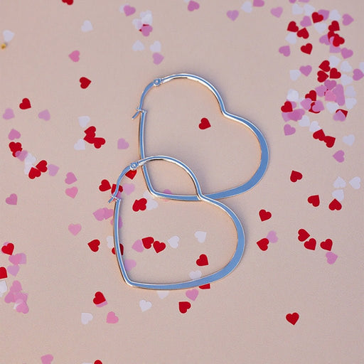 Pura Vida : Oversized Heart Hoop Earrings - Pura Vida : Oversized Heart Hoop Earrings