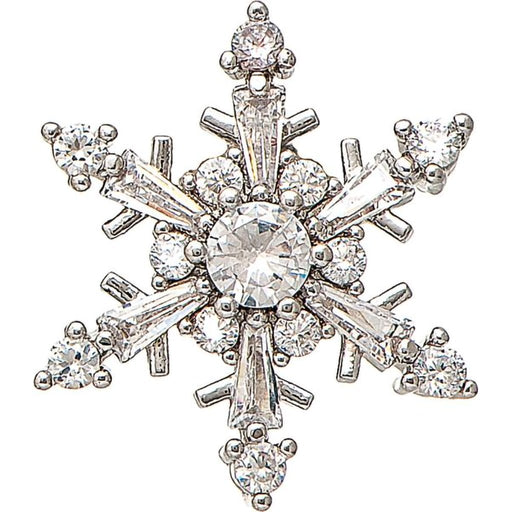 Rain : Cubic Zirconia Crystal Snowflake Post Earrings - Rain : Cubic Zirconia Crystal Snowflake Post Earrings