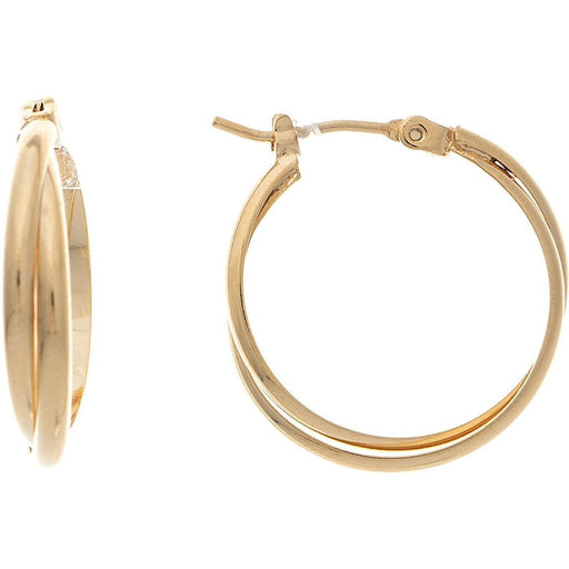 Rain : Gold 14k Plated Hypoallergenic Twist Wire .75" Hoop Earrings - Rain : Gold 14k Plated Hypoallergenic Twist Wire .75" Hoop Earrings