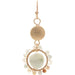 Rain :Gold Amazonite Bead Wrap Flower Earring - Rain :Gold Amazonite Bead Wrap Flower Earring