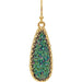 Rain : Gold Green Druzy Teardrop Earring - Rain : Gold Green Druzy Teardrop Earring