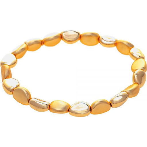 Rain : Gold Matte and Shiny Nuggets Bracelet - Rain : Gold Matte and Shiny Nuggets Bracelet - Annies Hallmark and Gretchens Hallmark, Sister Stores