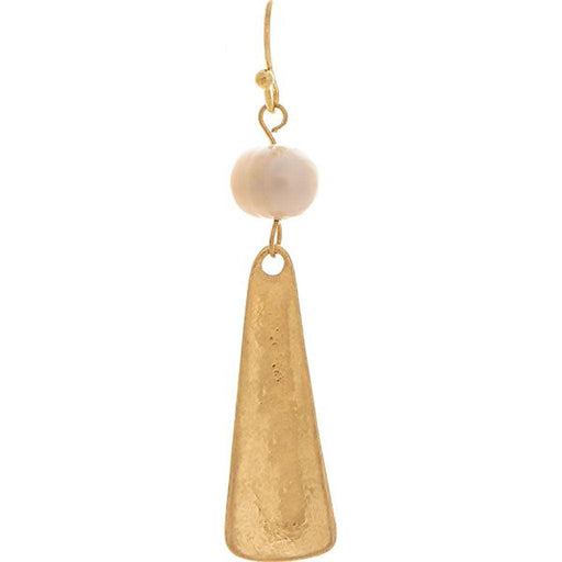 Rain : Gold Pearl Top Bar Earrings - Rain : Gold Pearl Top Bar Earrings - Annies Hallmark and Gretchens Hallmark, Sister Stores
