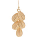 Rain : Gold Textured Layered Leaves Earring - Rain : Gold Textured Layered Leaves Earring